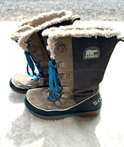 Women's Sorel Tall Winter Snow Boots Trivoli II * Size 9* Waterproof *Peatmoss