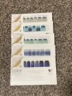Color Street Nail Strips Lot of 5 Blue Glitter Turquoise Silver names in photo