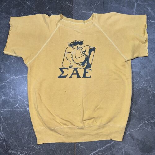 Vintage 60s Fraternity Chopped Sweatshirt College University Sigma Alpha Epsilon