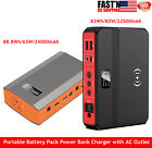 Portable Power Bank AC 65W-85W Phone Charger Camping Trip Travel Battery Backup