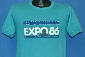 vintage 80s EXPO 86 WORLD EXPOSITION VANCOUVER BRITISH COLUMBIA CANADA t-shirt S