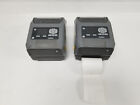 Lot of 2 Zebra ZD620 Thermal Label Printers Parts (Powers On, Broken)