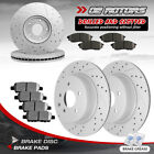 Front & Rear Drilled Slotted Rotors + Pads for Infiniti G25 G35 G37 M35 M37 EX35 (For: 2012 INFINITI G37 Sport Sedan 4-Door 3.7L)