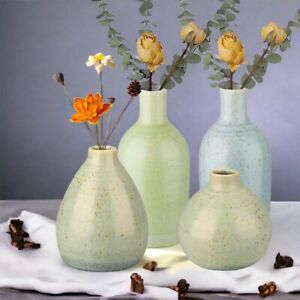 Ceramic Vase for Home Decor Small Farmhouse Vase for Flowers Pampas