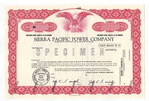 SPECIMEN - Sierra Pacific Power Company