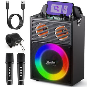 Moukey MPS4 Singing Machine Karaoke Portable Bluetooth Speaker Wireless Mic TWS