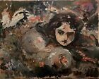 New ListingFrench Cubism Boudoir Oil Painting Original Signed Woman Picasso on Canvas
