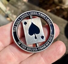 Sniper Rifleman Challenge Coin Spinning Ace Of Spades Skull!
