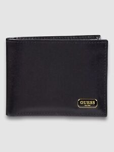Guess Men's Black Solid Logo Rfid Chavez Passcase Leather Wallet $48 31gu140001