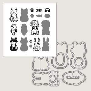 Arrival Floral Animal Metal Cutting Dies and Stamps for DIY Scrapbooking Cards