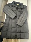 Michael Kors Women’s Puffer Coat Sz Xl Black Jacket Zip Up Trench No Hood