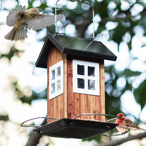 Kingsyard Wild Bird Feeder Finch Bird House Seed Feeder Hanging Metal HopperYard