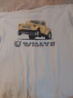 HOT ROD 41 Willys gasser   pickup truck T Shirt  pre owned  mens Large yellow