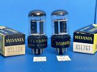 PAIR  NOS SYLVANIA 6SL7 GT BLACK PLATE TUBES TESTED OVER 100%