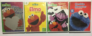 Lot of 4 DVDs Sesame Street Elmo Cookie Monster Count