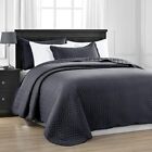 3 Piece Embossed Quilted Bedspread Set Twin Queen King Size Coverlet Bed Throws