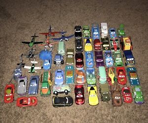 Lot of 50 Disney Pixar Cars Diecast Metal Toys Mater, Lightning More And Planes