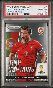 Cristiano Ronaldo 2014 Panini Prizm World Cup Captains Soccer Card #5 PSA 10