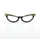 Vintage Bishop Eyeglasses FRAME ONLY Black Cat Eye 50s RARE