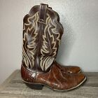 Vintage Exotic Justin Boots Men's 10.5 D Brown Alligator Cowboy Western