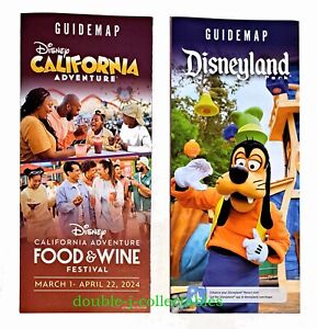 Disneyland & DCA Guide Maps March 2024 Food & Wine Festival Goofy Disney