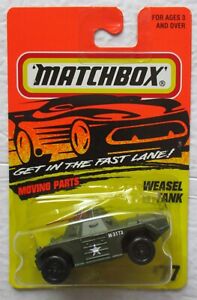 Matchbox Weasel Tank #77 Moving Parts 1:64 Scale Diecast 1996
