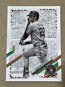 2021 Topps Holiday Snow Covered Field SSP #HW61 Christian Yelich Brewers 🎄⚾🎄