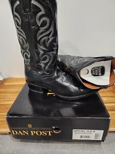 Dan Post Boots Size 11.5D Western Cowboy Mens Black Stitching DP 2110 J