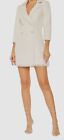 $268 Likely Women's Ivory Frayed Tweed Emerson Blazer Mini Dress Size 12