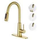Gold 3 Way Kitchen Faucet for RO System, 3 in 1 Drinking Water Brushed Gold