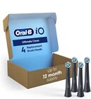 Genuine Oral-B iO Ultimate Clean Replacement Brush Heads - 4 Pack (Black)