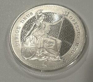 2021 1.25 oz Silver Coin Seated St. Helena Britannia .999 Fine Dirige Deus Meos