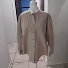 Frontier classics tan and white button down size m boho cottage prairie western