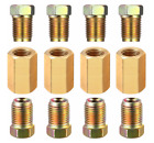 1/4 brake line, 7/16-24 Inverted Flare Line Fittings & brass Unions, 12 pcs.