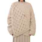 Lauren Manoogian OS Handknit Holiday Ltd Ed Aran Cardigan Sweater Aspen Taupe