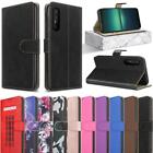 For Sony Xperia 1 10 V IV 5 III L4 XZ XA2 Case Leather Wallet Flip Phone Cover