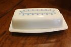 Antique PYREX 72 - B Butter Dish Snowflake Blue Nice No Chips or Cracks