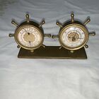 Vintage SWIFT & ANDERSON Brass Ship's Nautical Thermometer and Barometer