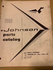 1960 Johnson Outboard Motor Parts Catalog 378123 3HP Sea Horse