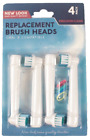 4 Pack Sensitive Gum Care Replacement Brush Heads Compatible with Oral B