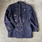 Vintage Ralph Lauren University Club Navy Blue Blazer Jacket Men's 38R USA Delta