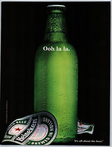 New ListingHeineken Naked Label It's All About the Beer  - 2000 Vintage Print Ad Ephemera