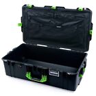 Black & Lime Green Pelican 1615 Air case with combo lid pouch.