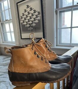 VINTAGE LL BEAN MAINE HUNTING BOOTS DUCK WOMENS 9N USA  GUM ANKLE LEATHER INSOLE