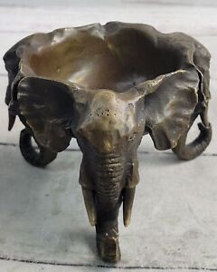 New ListingCute Animal Ashtray Creative Elephant Genuine Bronze Classic Artwork Sale Decor