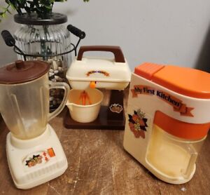 Vintage 80s My First Kitchen Play Appliances Toys Blender Mixer Coffee Maker