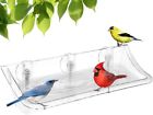 Clear Window Bird Bath Feeder for Outside Viewing with Strong Suction Cups