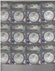 Lot of 20 pieces 2021 type II Silver American Eagles ANACS MS70