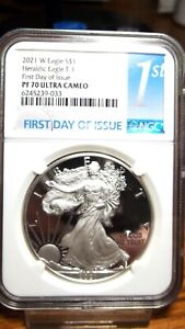 2021-W TYPE-1 NGC PR70 PROOF SILVER EAGLE