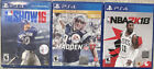LOT OF 3 PS4 PlayStation Sports Games: THE SHOW 16, MADDEN 17, NBA 2K18